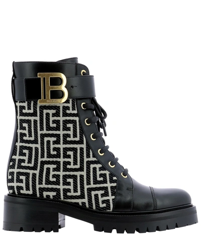 Shop Balmain "ranger" Ankle Boots In Black  