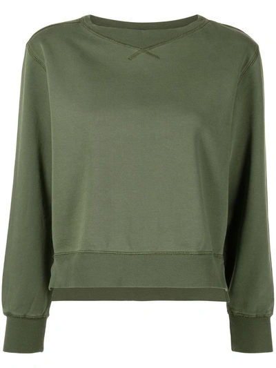 Shop Alex Mill Lakeside Crewneck Sweatshirt In Green