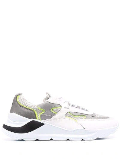 Shop Date Panelled-design Sneakers In Weiss
