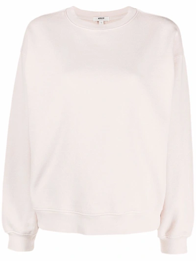 Shop Agolde Nolan Drop-shoulder Sweatshirt In Nude