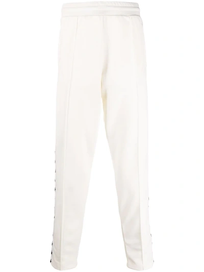 Shop Golden Goose Star-trim Tailored Track Pants In Weiss