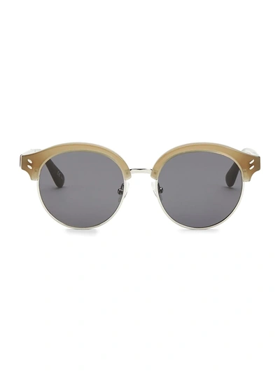 Shop Stella Mccartney Women's 50mm Round Sunglasses In Beige