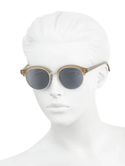Shop Stella Mccartney Women's 50mm Round Sunglasses In Beige