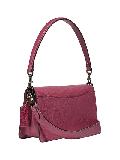 Shop Coach Tabby Embellished Leather Shoulder Bag In Dusty Pink