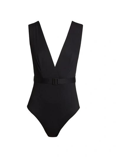 Shop Zimmermann Estelle One-piece Swimsuit In Noir