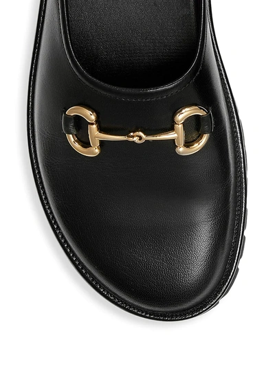 Shop Gucci Men's Elea Slipper With Horsebit In Nero