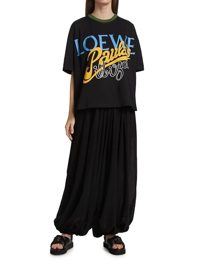 Shop Loewe Paula's Ibiza Boxy Logo Tee In Black Multicolor