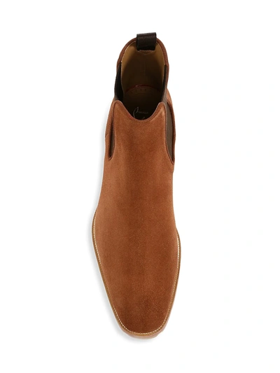 Shop Christian Louboutin Alpinino Suede Chelsea Boots In Safari