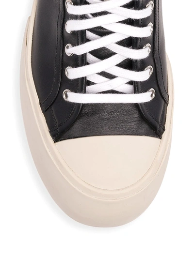 Shop Marni Men's Pablo Leather High-top Sneakers In Black