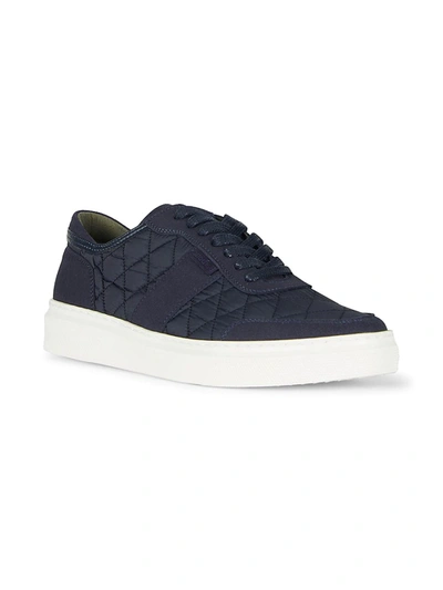 Shop Barbour Liddesdale Quilted Sneakers In Navy
