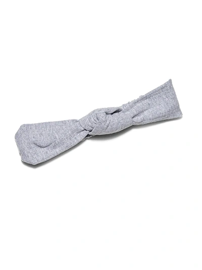 Shop Lele Sadoughi Knotted Performance Headband In Heather Grey