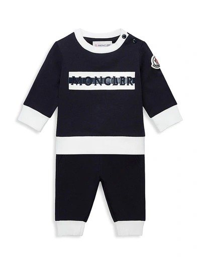 Shop Moncler Baby's & Little Kid's Knitwear Clothing Ensemble In Navy
