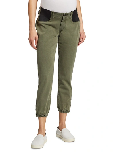 Shop Paige Mayslie Maternity Jogger Pant In Vintage Ivy Green