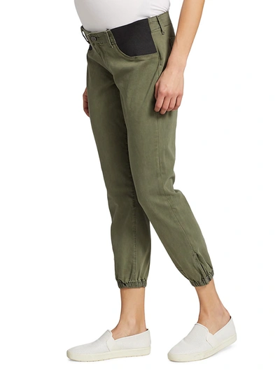 Shop Paige Mayslie Maternity Jogger Pant In Vintage Ivy Green