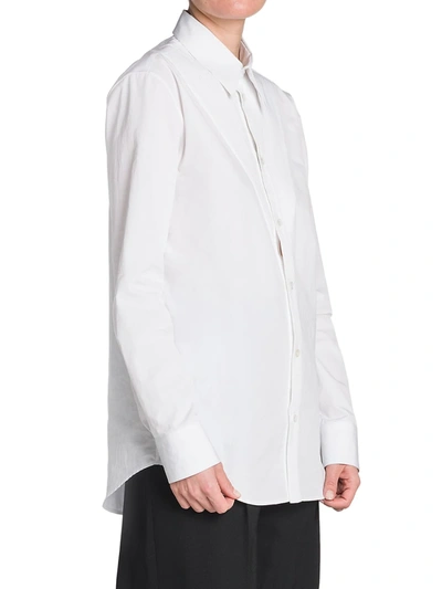Shop Bottega Veneta Women's Compact Cotton Poplin Button-down Shirt In White