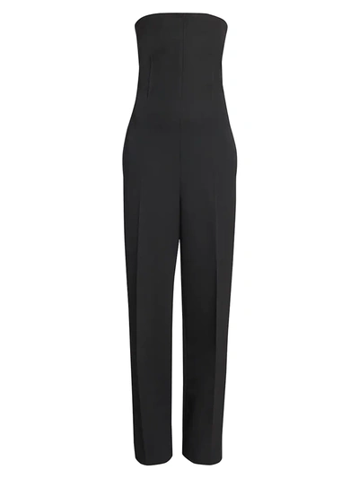 Shop Bottega Veneta Women's Sartorial Grain De Poudre Jumpsuit In Black