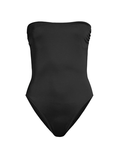Shop Norma Kamali Women's Bishop Strapless One-piece Swimsuit In Black