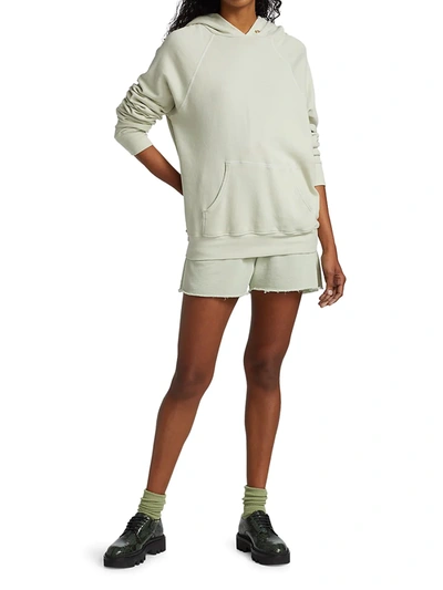 Shop Les Tien Terry Yacht Cotton Shorts In Sage