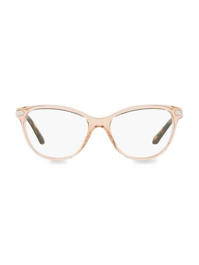 Shop Burberry 54mm Cat Eye Optical Glasses In Peach