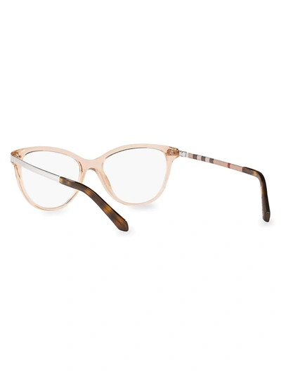 Shop Burberry 54mm Cat Eye Optical Glasses In Peach