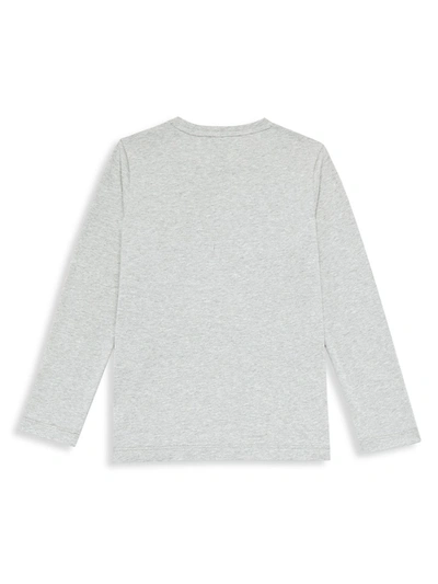 Shop Versace Little Kid's & Kid's Long-sleeve Logo T-shirt In Grey