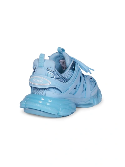 Shop Balenciaga Track Clear-sole Sneakers In Light Blue