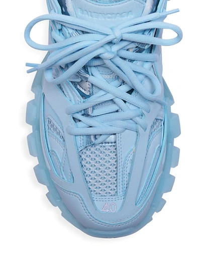 Shop Balenciaga Track Clear-sole Sneakers In Light Blue