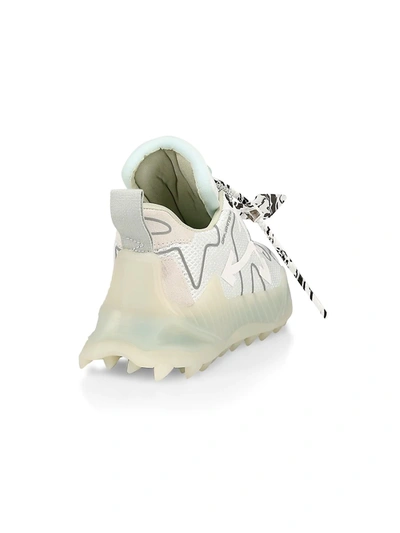 Shop Off-white Odsy Technical Mesh Sneakers In White Silver
