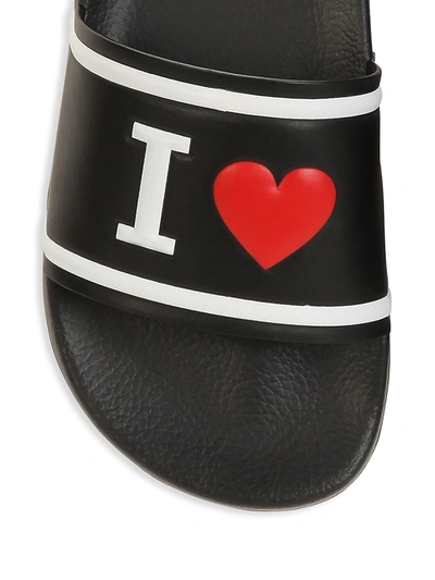 Shop Dolce & Gabbana Saint Barth Rubber Slide Sandals In Bianco