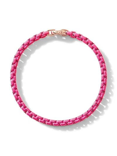 Shop David Yurman 14k Rose Gold Bel Aire Bracelet In Pink