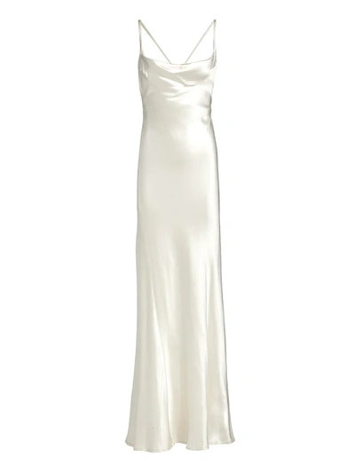 Shop Galvan Women's Whiteley Cowl-neck Silk Gown