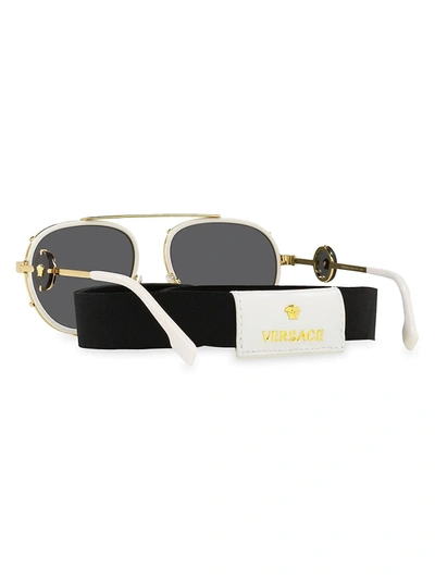 Shop Versace 61mm Aviator Sunglasses In Black