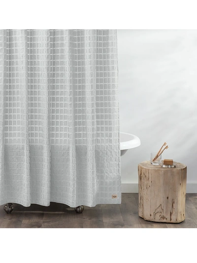 Shop Ugg Blink Eyelash Cotton Shower Curtain In Stone