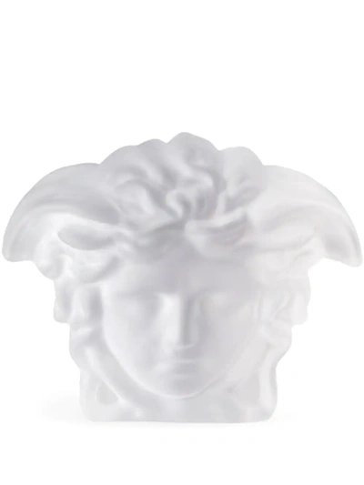 Shop Versace Medusa Transparent Crystal Decoration In Weiss