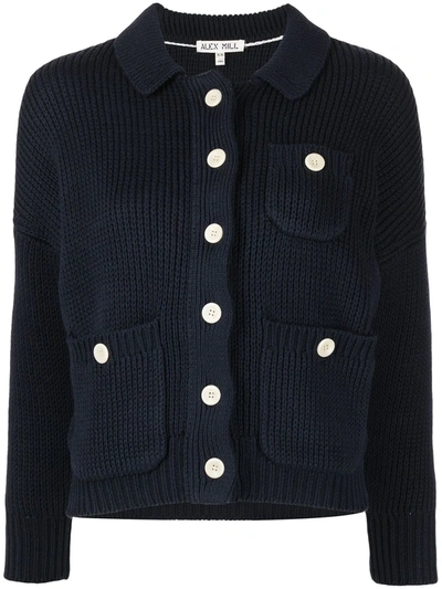 Shop Alex Mill Work Ribbed-knit Sweater In Blue