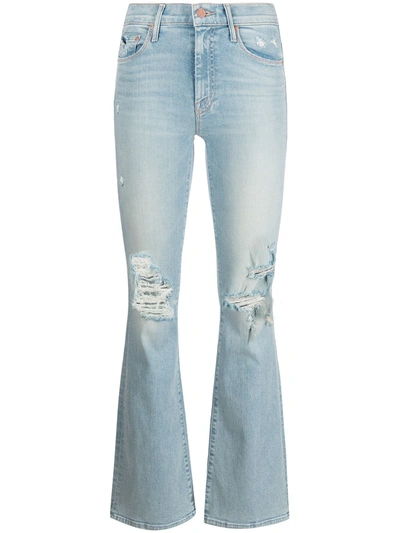 Shop Mother The Weekender Flared Jeans In Blau