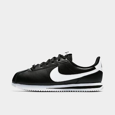 Shop Nike Boys' Big Kids' Cortez Basic Sl Casual Shoes In Black/white