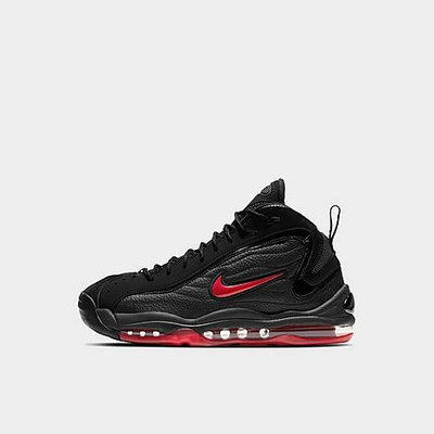 Shop Nike Men's Air Total Max Uptempo Basketball Shoes In Black/varsity Red/black