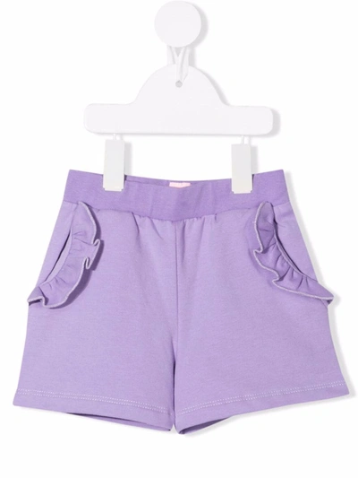 Wauw Capow By Bangbang Ruffle-trimmed Shorts In 紫色