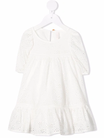 Shop Zimmermann Broderie-anglaise Smock Dress In 白色