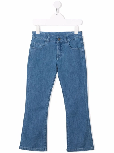 Shop Simonetta Stretch Bootcut Jeans In 蓝色