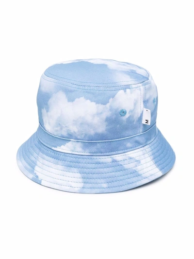 Shop Molo Cloud Print Bucket Hat In 蓝色