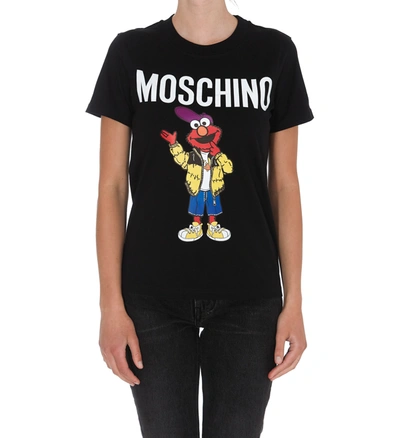 Shop Moschino Sesame Street T-shirt In Black