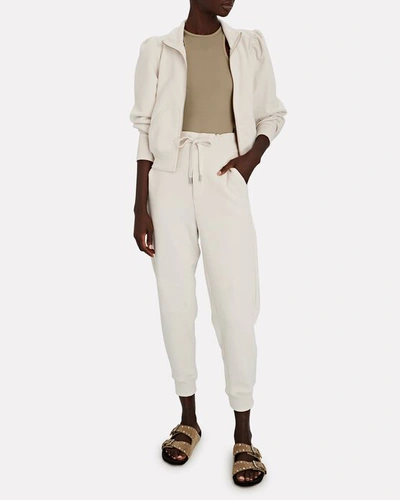 Shop Veronica Beard Preslee Cotton Joggers In Ivory