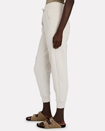 Shop Veronica Beard Preslee Cotton Joggers In Ivory