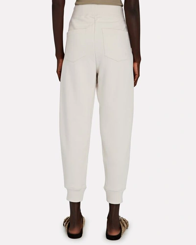 Shop Veronica Beard Preslee Cotton Joggers In Ivory