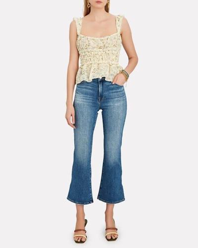 Shop Frame Le Crop Mini Boot Jeans In Tidepool
