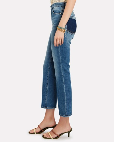 Shop Frame Le Crop Mini Boot Jeans In Tidepool