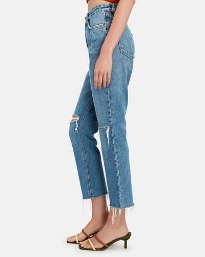 Shop Grlfrnd Karolina Cropped Straight-leg Jeans In The Valley