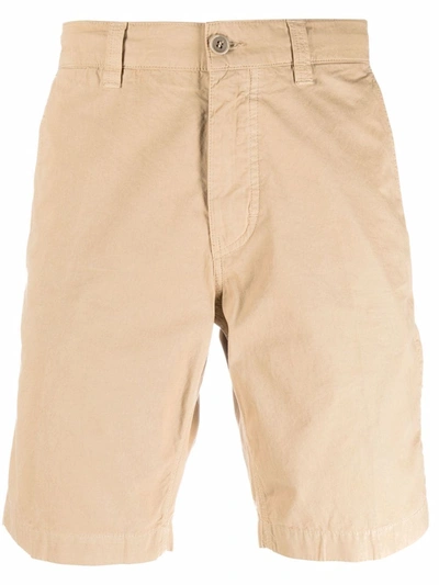 Shop Aspesi Slim-cut Shorts In Neutrals